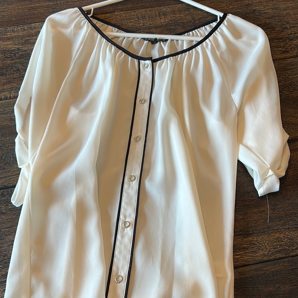 Express White Blouse Size Small